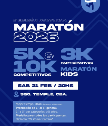 Imagen del evento 1° Edición Maratón Nocturna