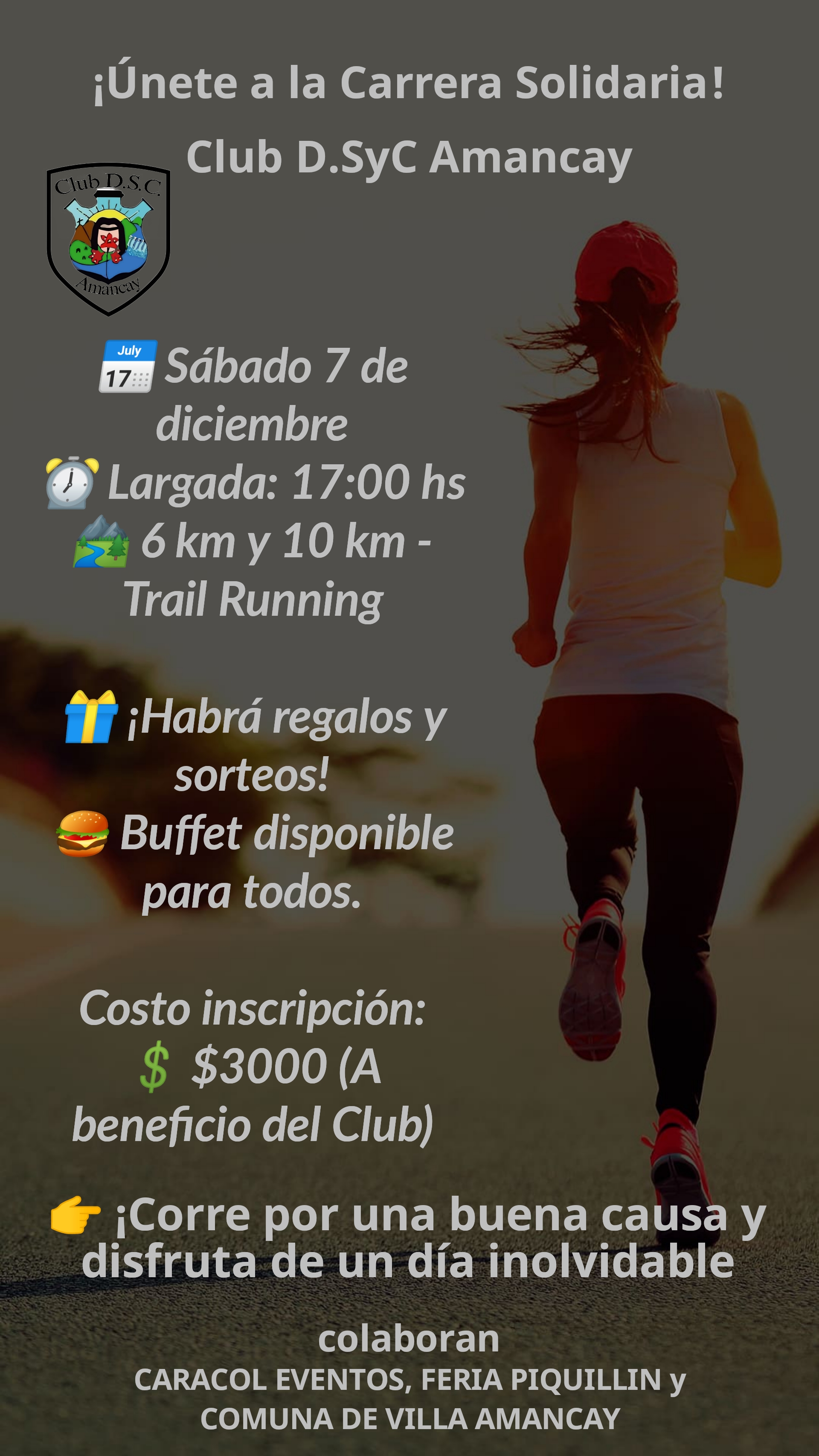 Imagen del evento Carrera solidaria club D.SyC Amancay