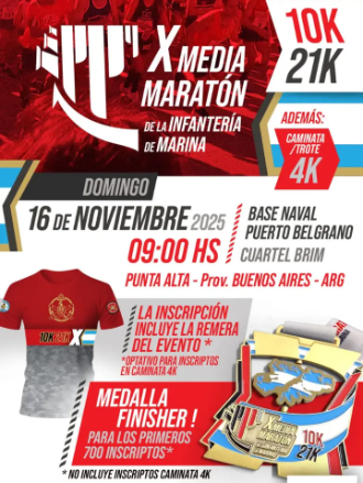 Imagen del evento Media Maratón de la Imfanteria de Marina