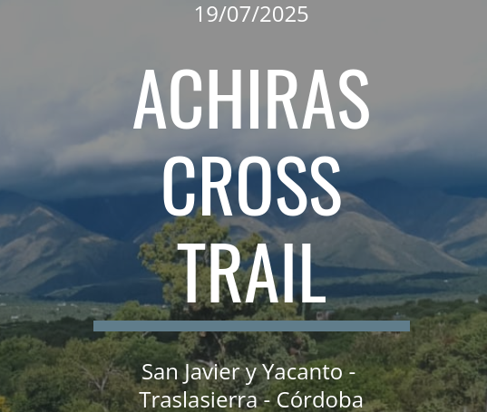 Imagen del evento Achiras Cross Trail