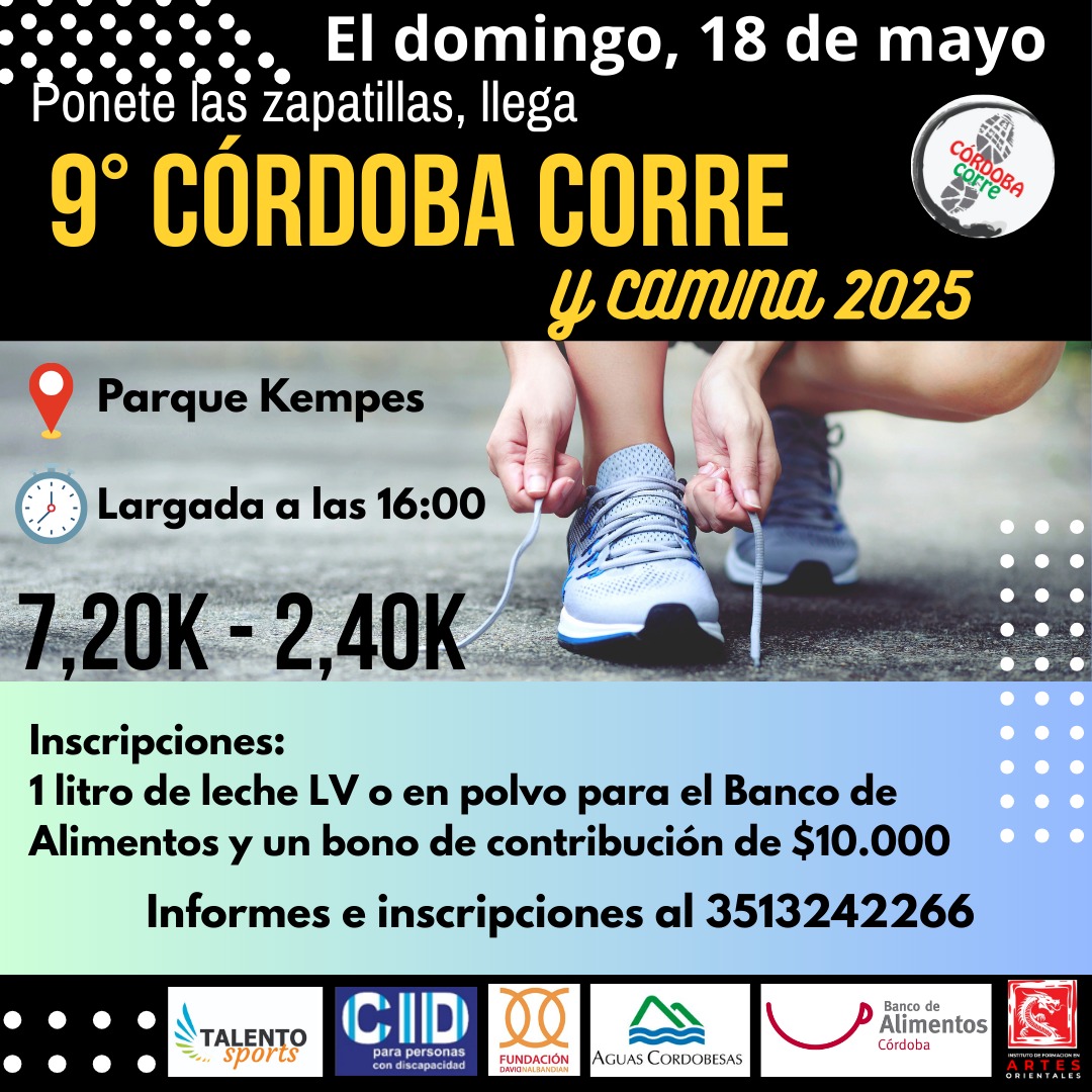 Imagen del evento 9° Corre Córdoba y Caminata