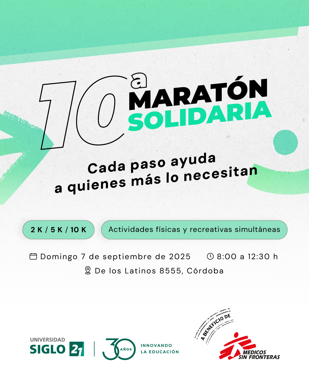 Imagen del evento 10° Maratón Solidaria Universidad Siglo 21